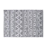 TEPPICH Berber Reliefmuster Wei? Grau 160x230 cm ERGA - Dunkelgrau, Textil (160/230cm) - Miliboo