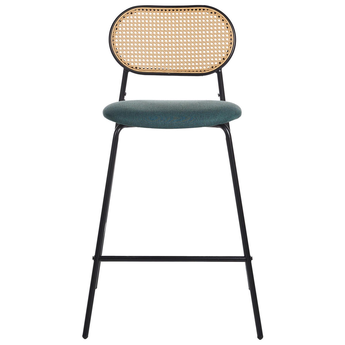 BARSTUHL 2er-Set Schwarz Adaver - Schwarz/Braun, Metall (57/102/52cm) - Beliani