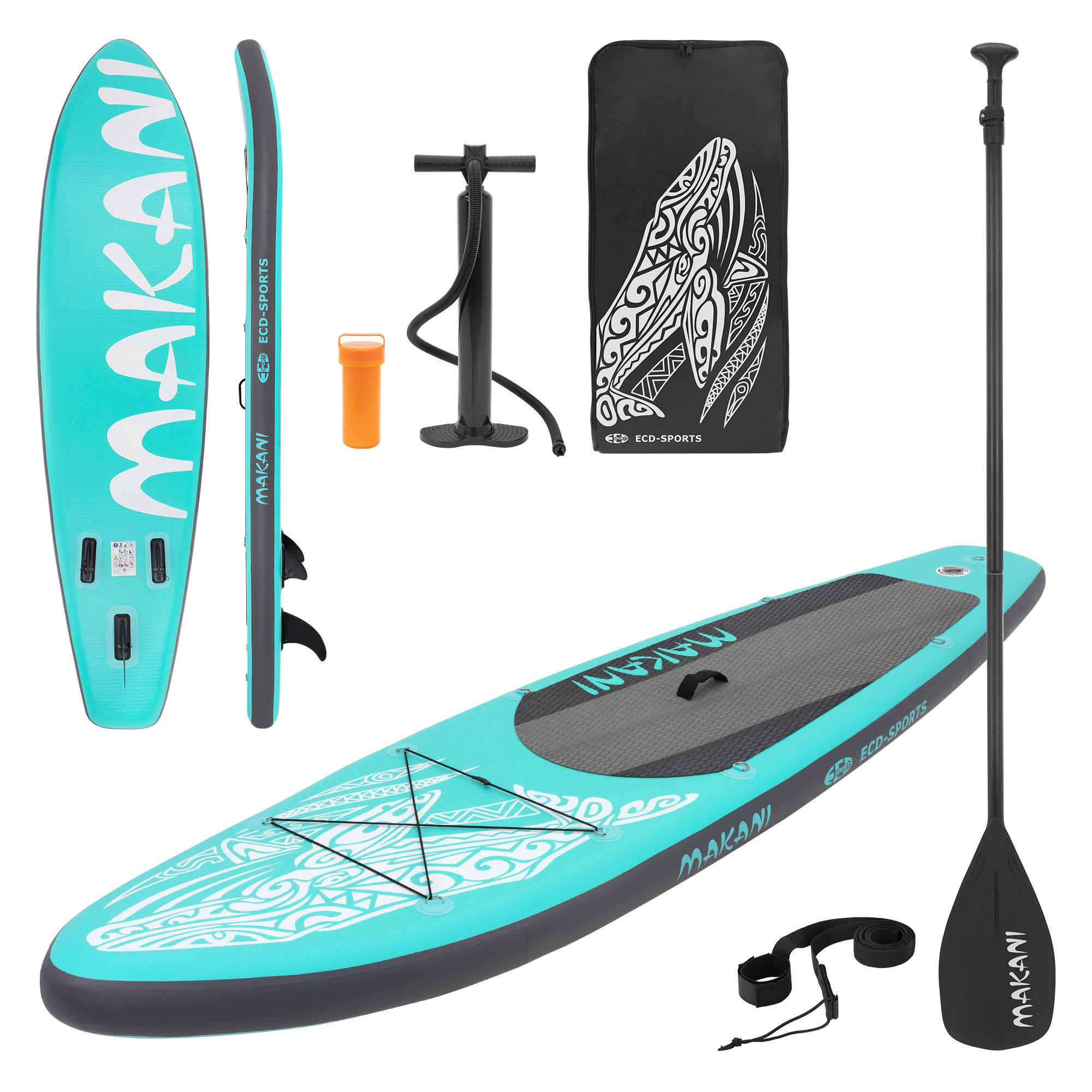 STAND UP PADDLE BOARD Makani Türkis - Türkis, Kunststoff (320/80/15cm) - ECD-Germany