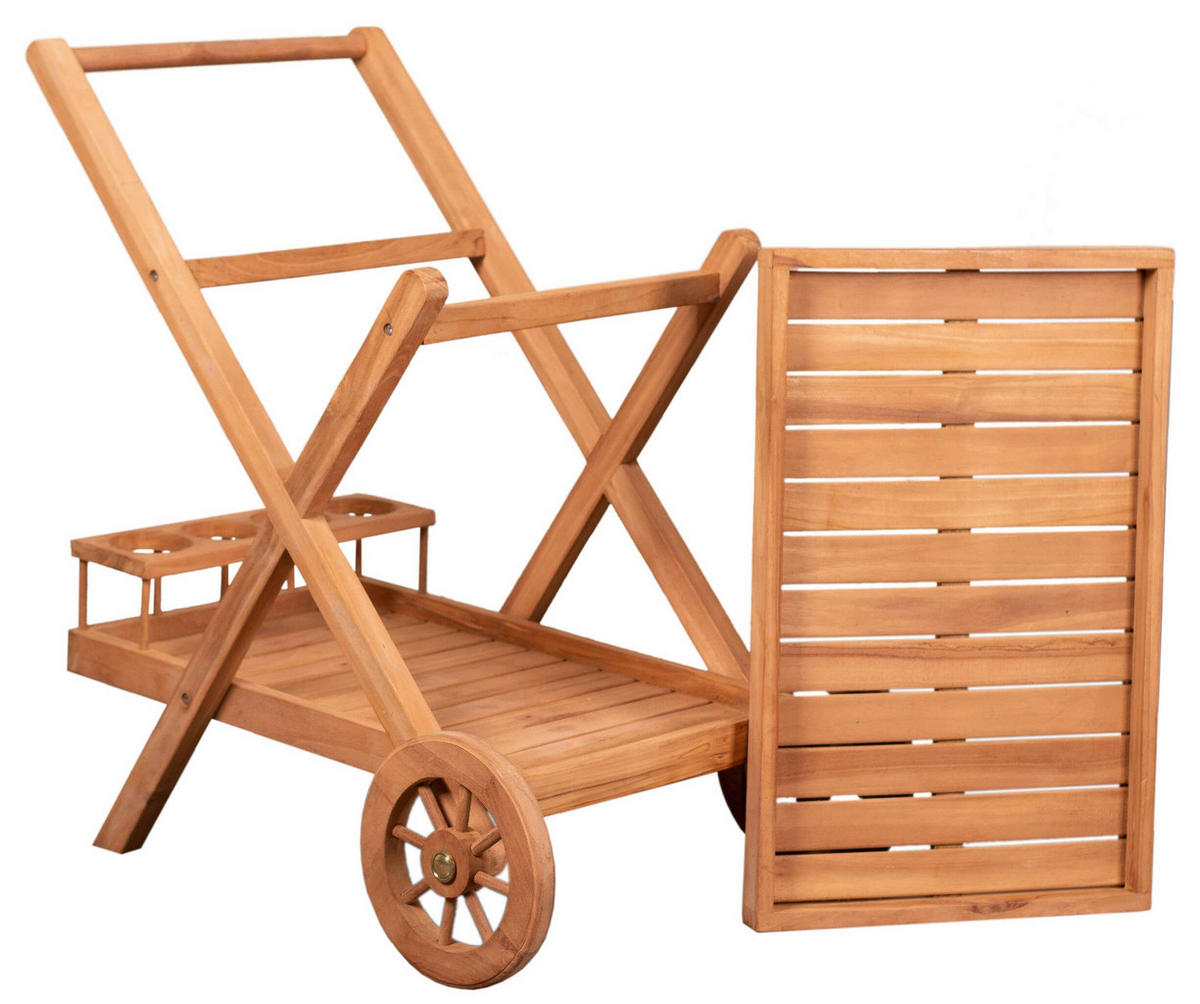 SERVIERWAGEN Chester - Naturfarben, Holz (48/83/71cm) - Mr. Deko