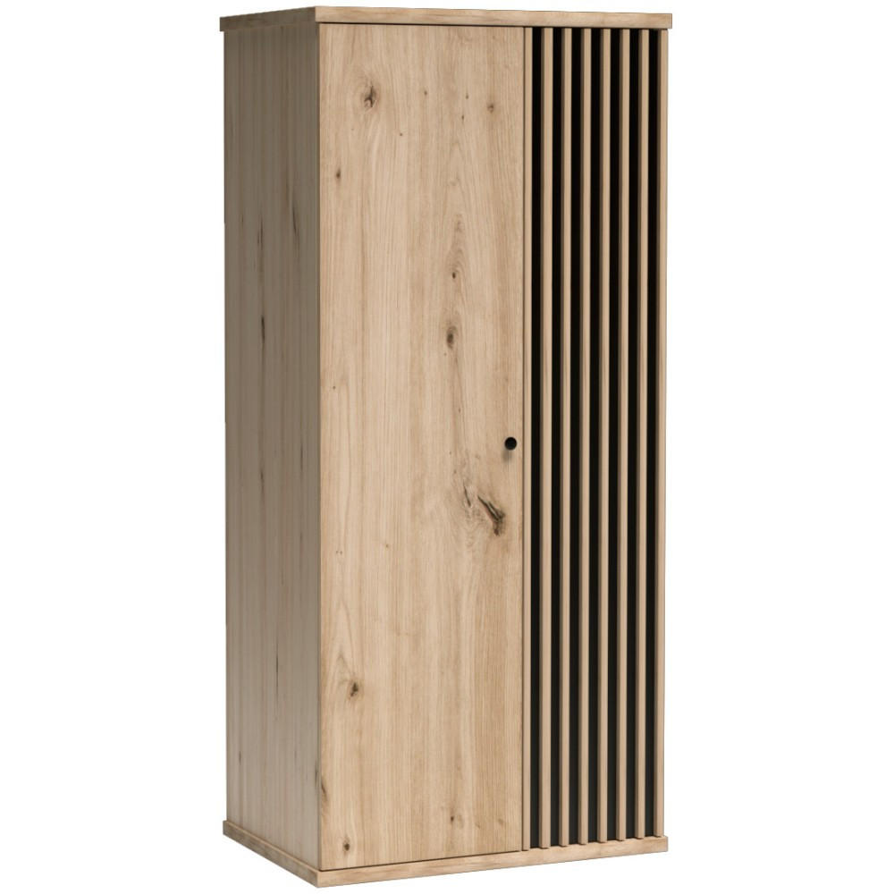 Beautysofa Drehtürenschrank Eiche Artisan 86x191x58 cm