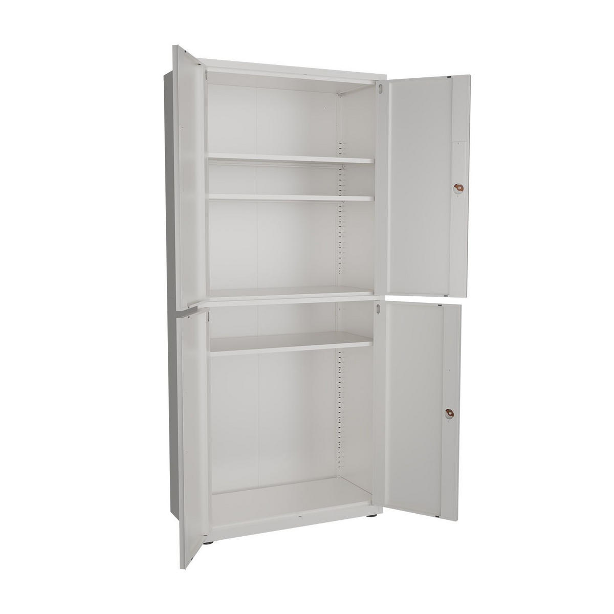 METALLSCHRANK 180/80/40 cm weiß abschließbar - Weiß, Metall (80/180/40cm) - Juskys