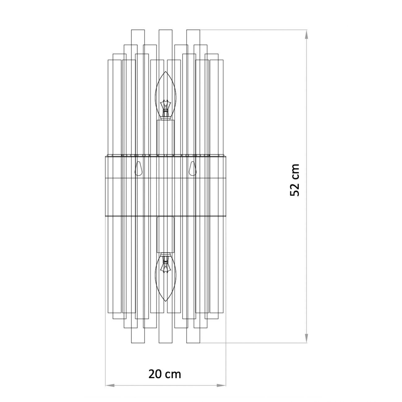 WANDLEUCHTE Almeria, Gold / Messing, 52cm - Goldfarben, Glas (20/52/10cm) - KOSILUM