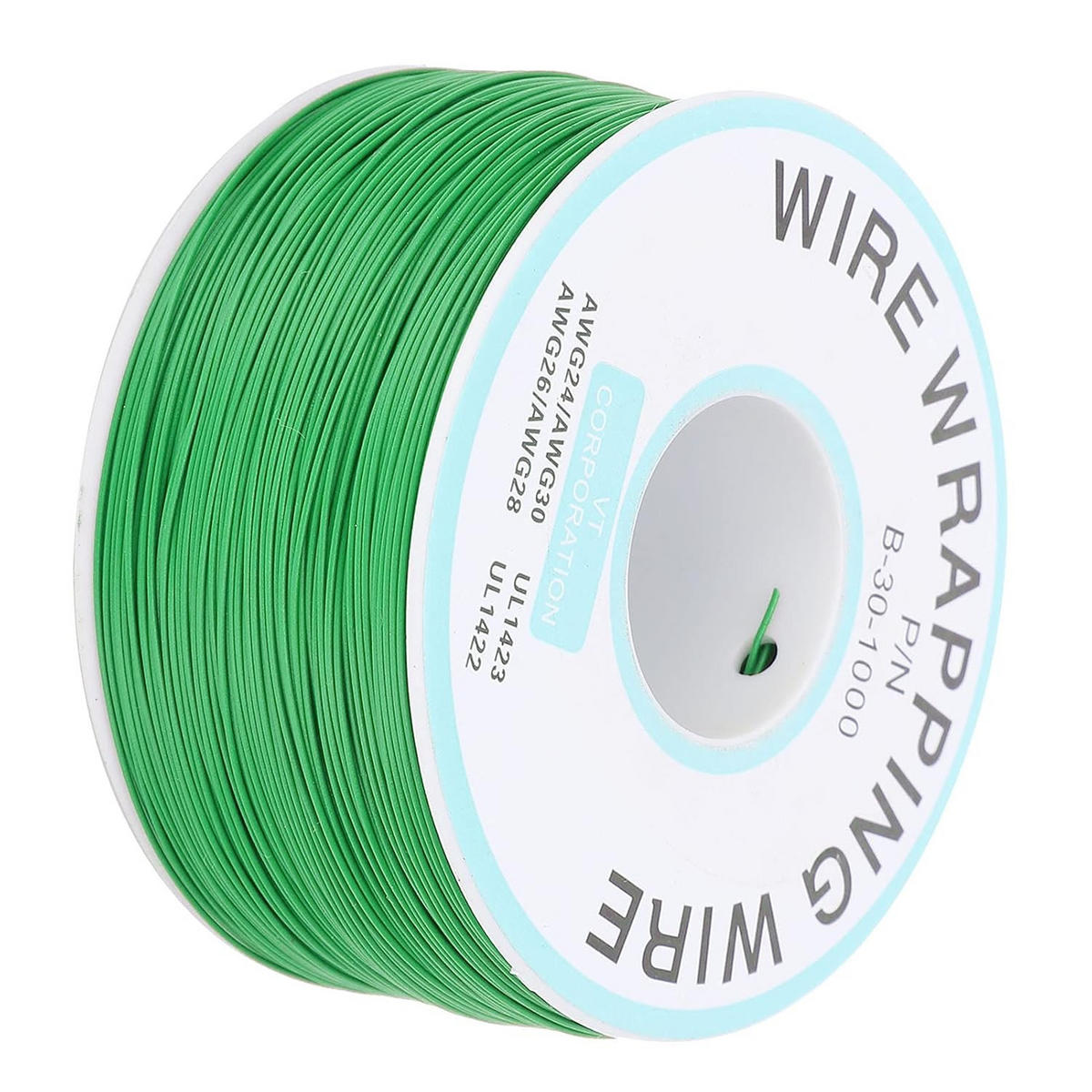 KABEL KYNAR, AWG 30, Leiter Ø 0,25 mm, Ø gesamt 0,6 mm, 200 m, verzinnt, PVC Mantel, 300 V, -60 bis 200 °C - Multicolor, Kunststoff/Metall (10/10/10cm)