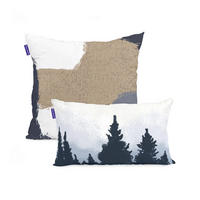 KISSENBEZUG nightfall 50x50 + 50x30 cm mehrfarbig - Multicolor, Textil (50/50cm) - Happy Friday