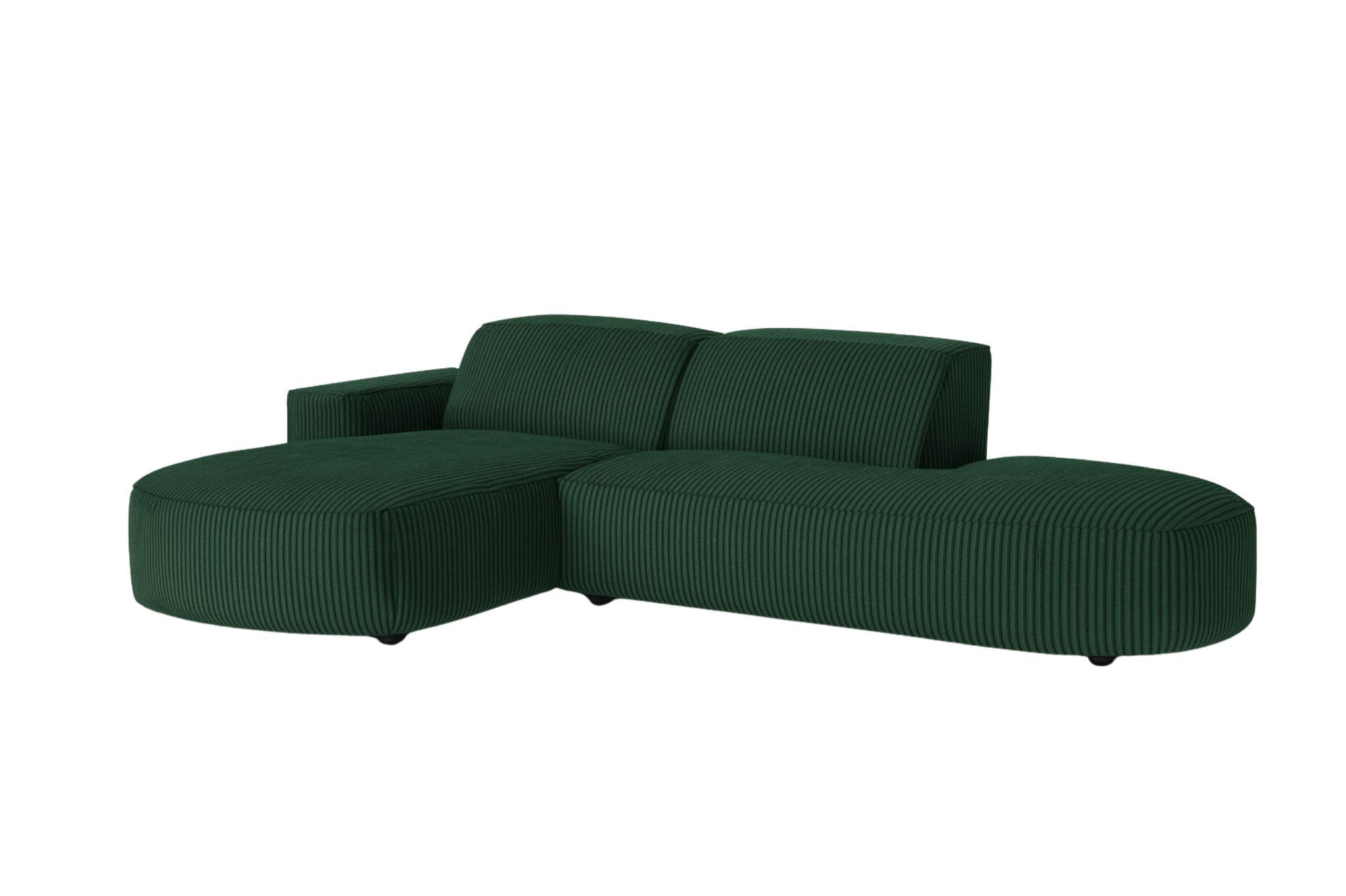 ECKSOFA Cursal Atelier, Stoff Poso, Grün, Links - Grün, Holz (284/166cm) - Kaiser Möbel
