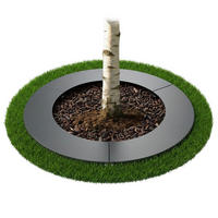 OBRUBNÍK stromový antracit plochý pozinkovaná ocel 90 cm - antracitová, kov (90/0.1/90cm) - Relaxdays