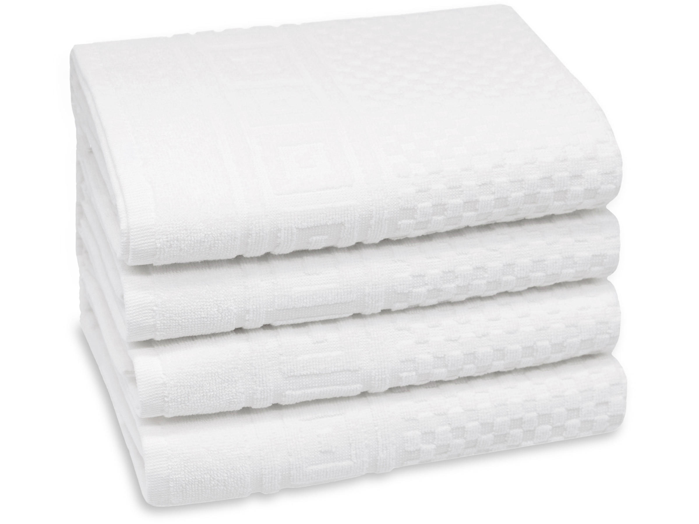 HANDTÜCHER, 4er-Set, 50x100 cm, 100% Baumwolle, Weiß - Weiß, Textil (50/100cm) - Zollner