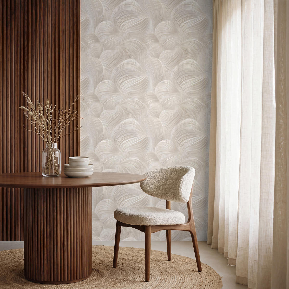 TAPETE - Lines - Ventilator - Beige - 120x200 cm - Creme, Papier (120/200cm) - OnlyWow