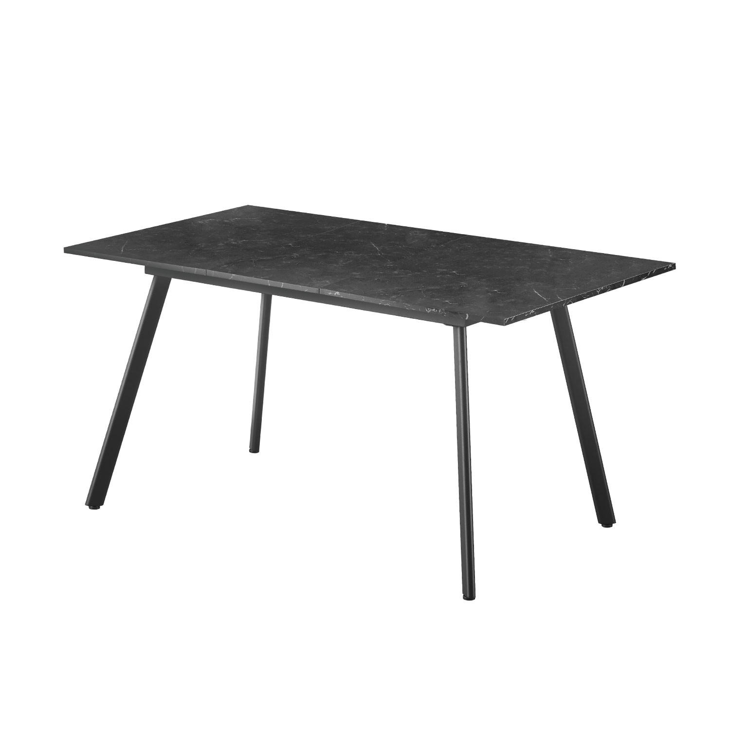 B&D Home Esstisch Schwarz 120x76x80 cm