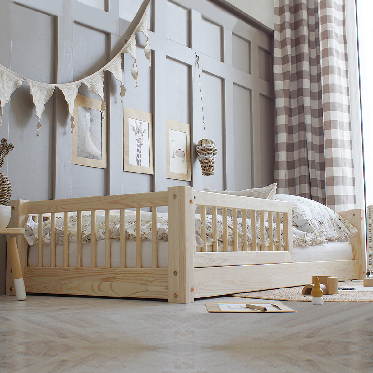 POSTEL 90/190 Adèle Přírodní dřevo - hnědá, dřevo (90/190cm) - Petits-meubles