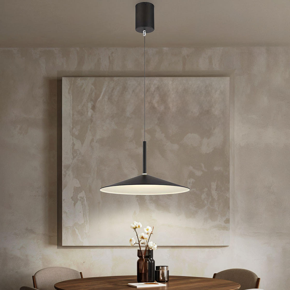 LED HÄNGELEUCHTE Metall Schwarz - Schwarz, Metall (47.5/47.5/150cm) - Globo Lighting