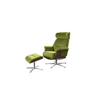 RELAXSESSELSET TOSAR Grün Velvet - Silberfarben/Grün, Textil/Metall (83/110/89cm) - KAWOLA