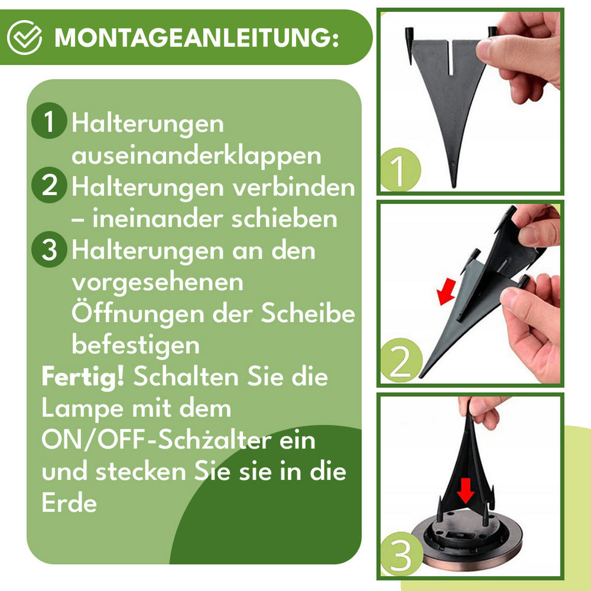 SOLARLEUCHTE 6-er Set Solarlampen - Silberfarben, Metall (11.6/11.6/13.5cm) - KRUMAD