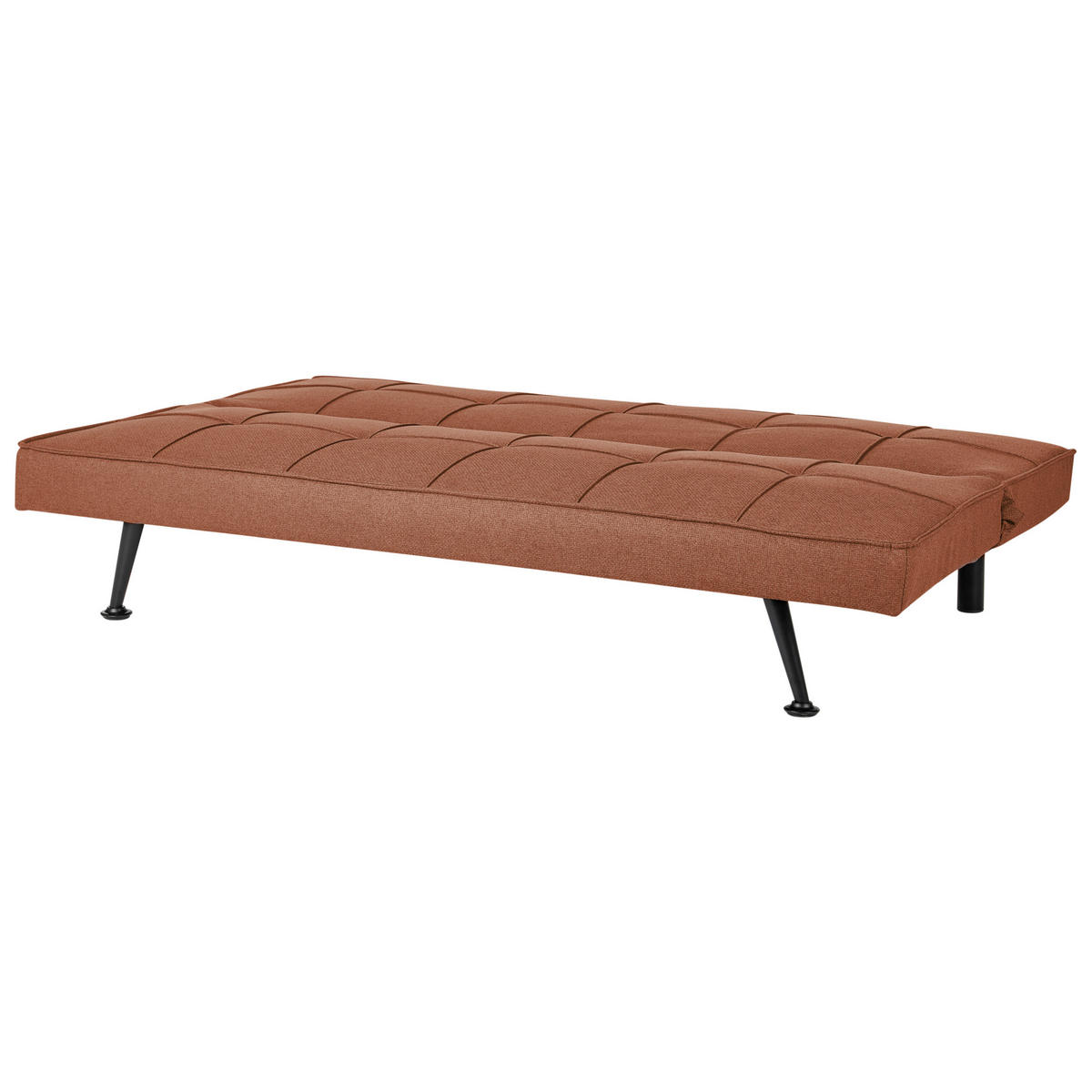 3-SITZER-SCHLAFSOFA hellrot Hasle - Rot/Schwarz, Textil (168/77/88cm) - Beliani