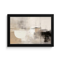 POSTER MIT RAHMEN Abstrakt - Kunst - Grau 30x20 cm - Hellgrau, Papier (30/20cm) - MuchoWow