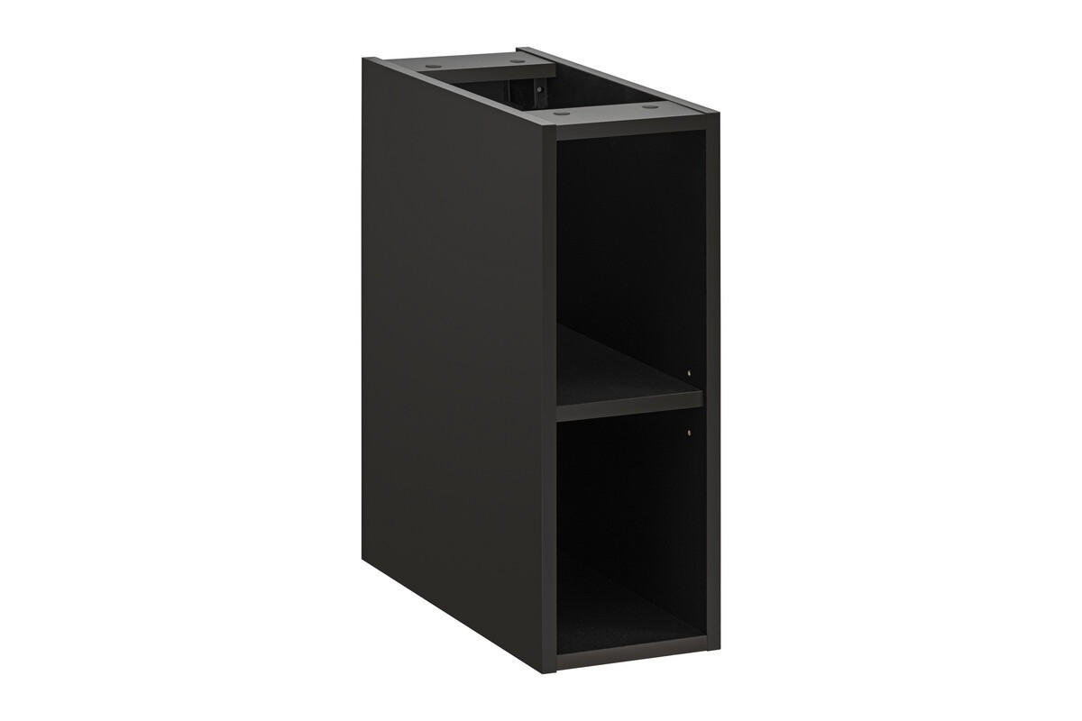BADMÖBEL-SET 9 Teile - Xilo X BM05 - in Wotan Oak/Gray Rock - Eiche Wotan/Schwarz, Holz/Metall (80/140/46.5cm)