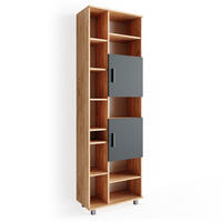 BADSCHRANK Ilias Goldkraft Eiche 60 x 190 cm - Honigeiche/Braun, Holzwerkstoff (60/190/30cm) - Vicco