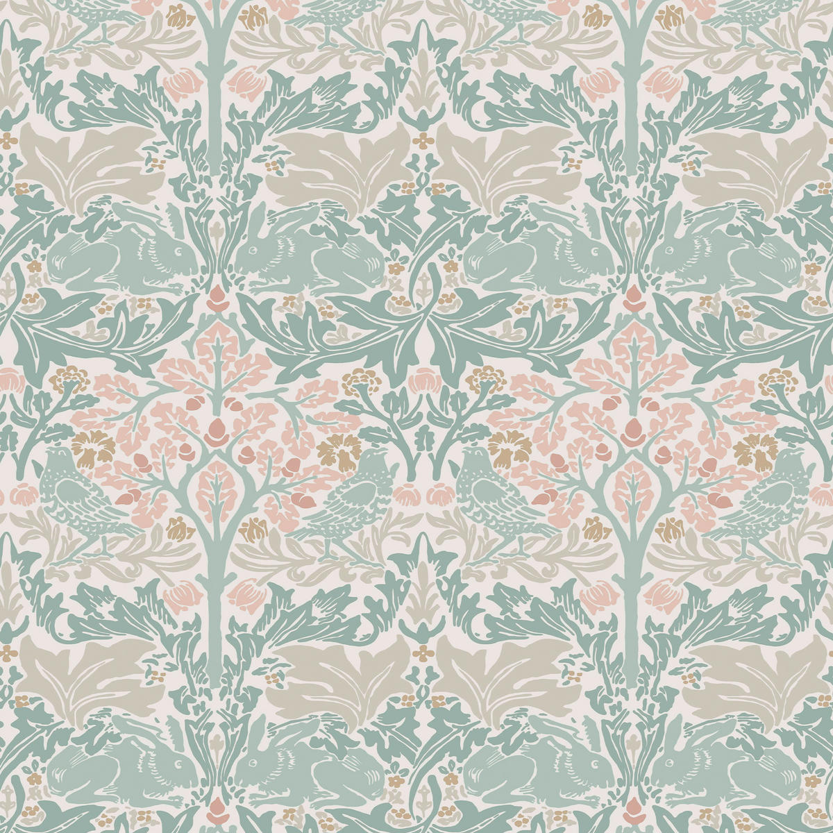 TAPETE Brother Rabbit - Blau, Papier/Kunststoff (52/1000cm) - Graham & Brown