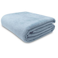 KUSCHELDECKE, 220x240 cm, 60% Baumwolle, 40% Polyacryl, Blau - Hellblau, Naturmaterialien (220/240cm) - Zollner