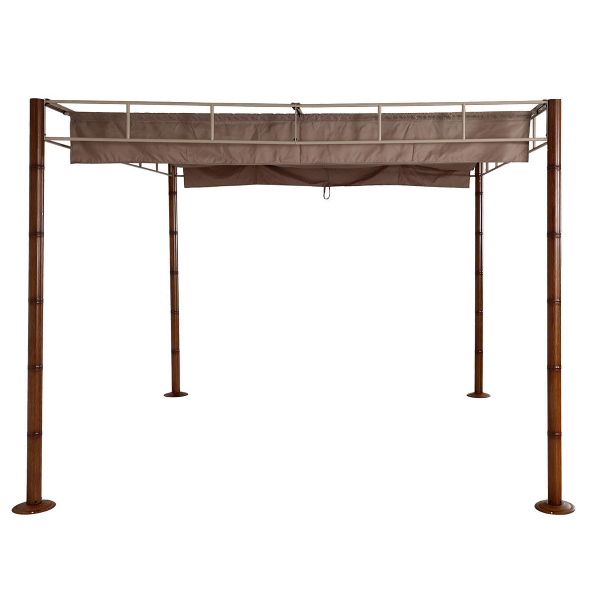 PERGOLA 220x300x300cm Taupe-Braun - Braun, Metall (300/220/300cm) - BERLINLODGE