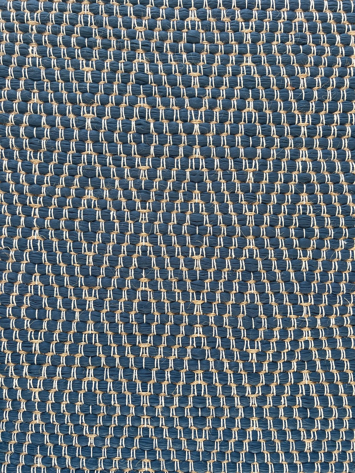 TEPPICH aus recycelten Fasern handgewebt blau - Blau, Naturmaterialien (160/230cm) - AFK Living