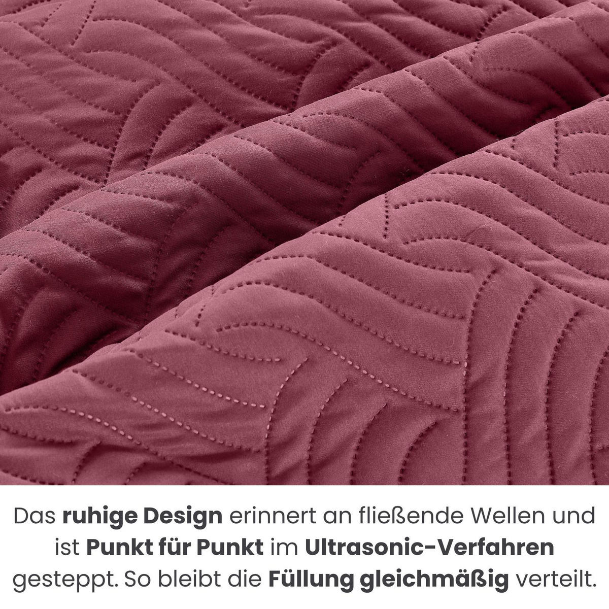 TAGESDECKE Wende-Design rosa 170/210 cm Duo-Color - Pink, Textil (170/210cm) - wometo