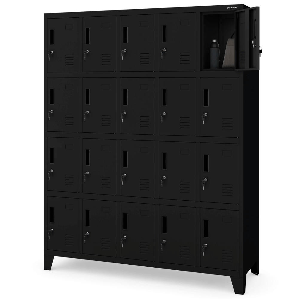 Jan Nowak Schliessfachschrank Schwarz 136x172x45 cm
