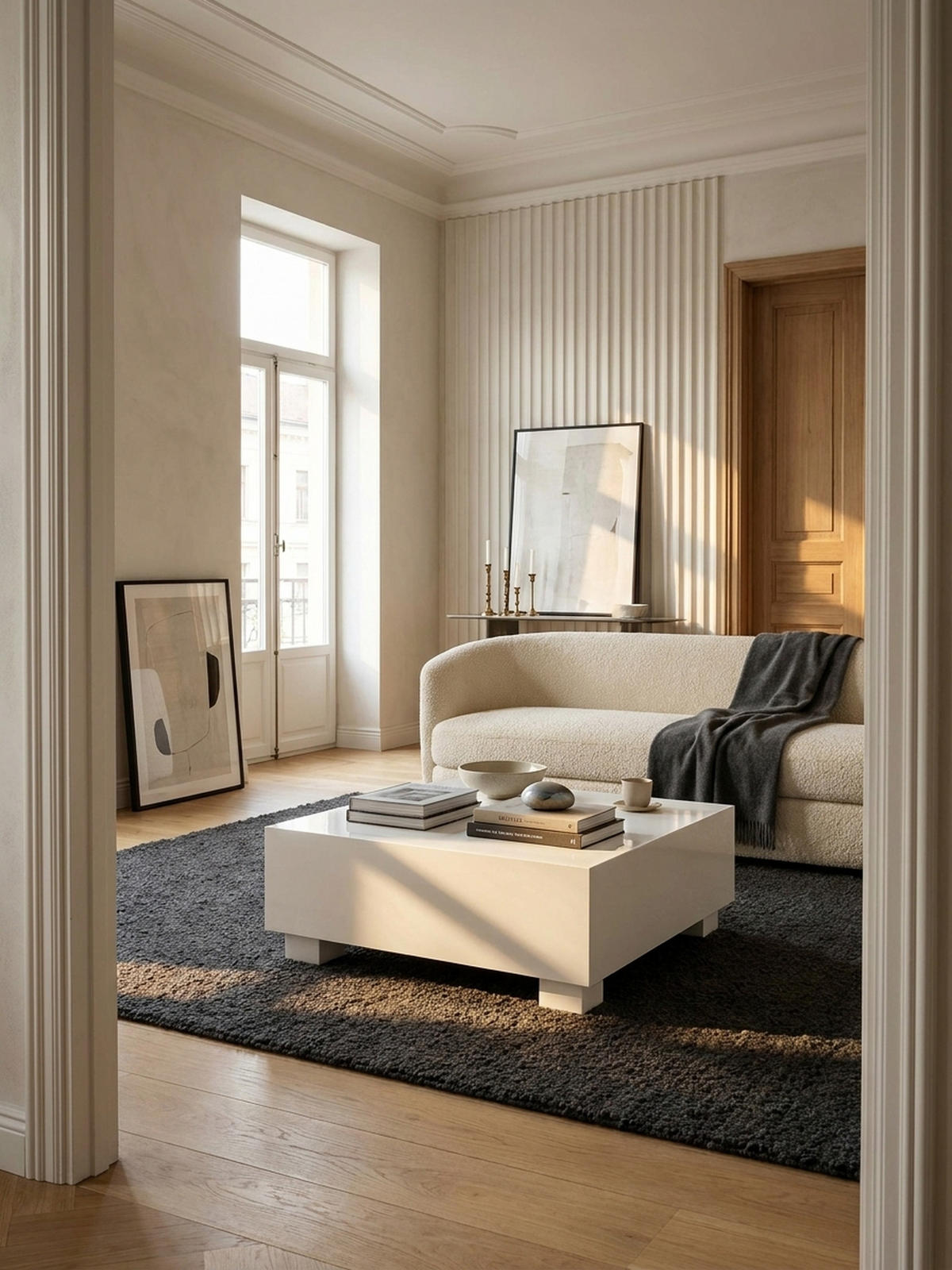 COUCHTISCH in Würfelform, Weiß Hochglanz, 60x60x35 cm, modernes Design - Weiß, Holzwerkstoff (60/60/35cm) - KADIMA DESIGN