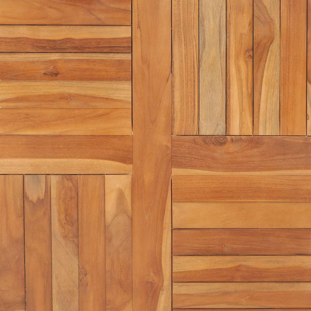TISCHPLATTE Massivholz Teak Quadratisch 90/90/2,5 Cm - Braun, Holz (90/90/2.5cm) - vidaXL