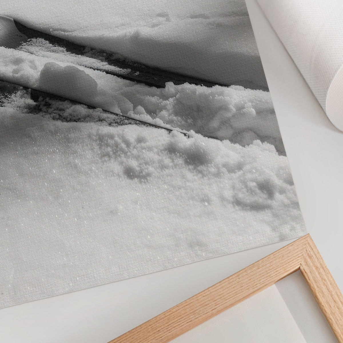POSTER - 29x42 cm - Anna Keller - Skifahren im Schnee - Weiß, Textil (29/42/0.1cm) - TULUP