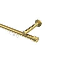 INNENLAUF-GARDINENSTANGEN-SET Siteno Santo 140 cm, 1-läufig, 20 mm Ø Messing-Optik - Messingfarben, Metall (140cm) - INTERDECO