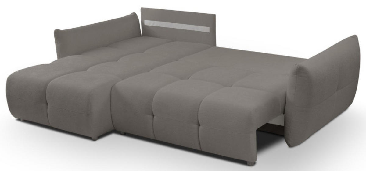 ECKSOFA Grau BOSE Mit Schlaffunktion Links - Grau, Textil (257/177cm) - Sepro Meble
