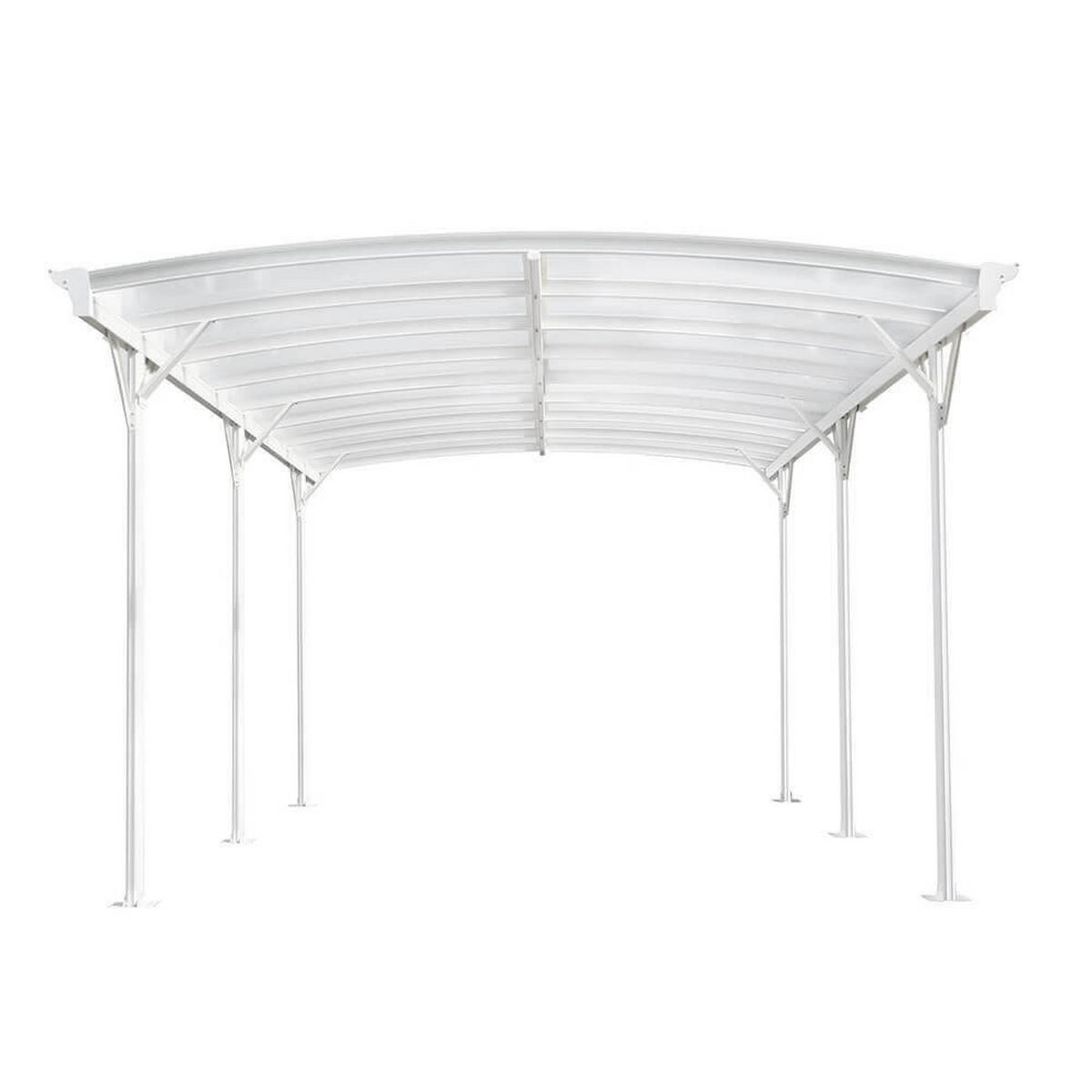 DESIGN Carport FALO - 505 x 300 cm Weiß - Weiß, Kunststoff/Metall (300/240/505cm) - Home Deluxe