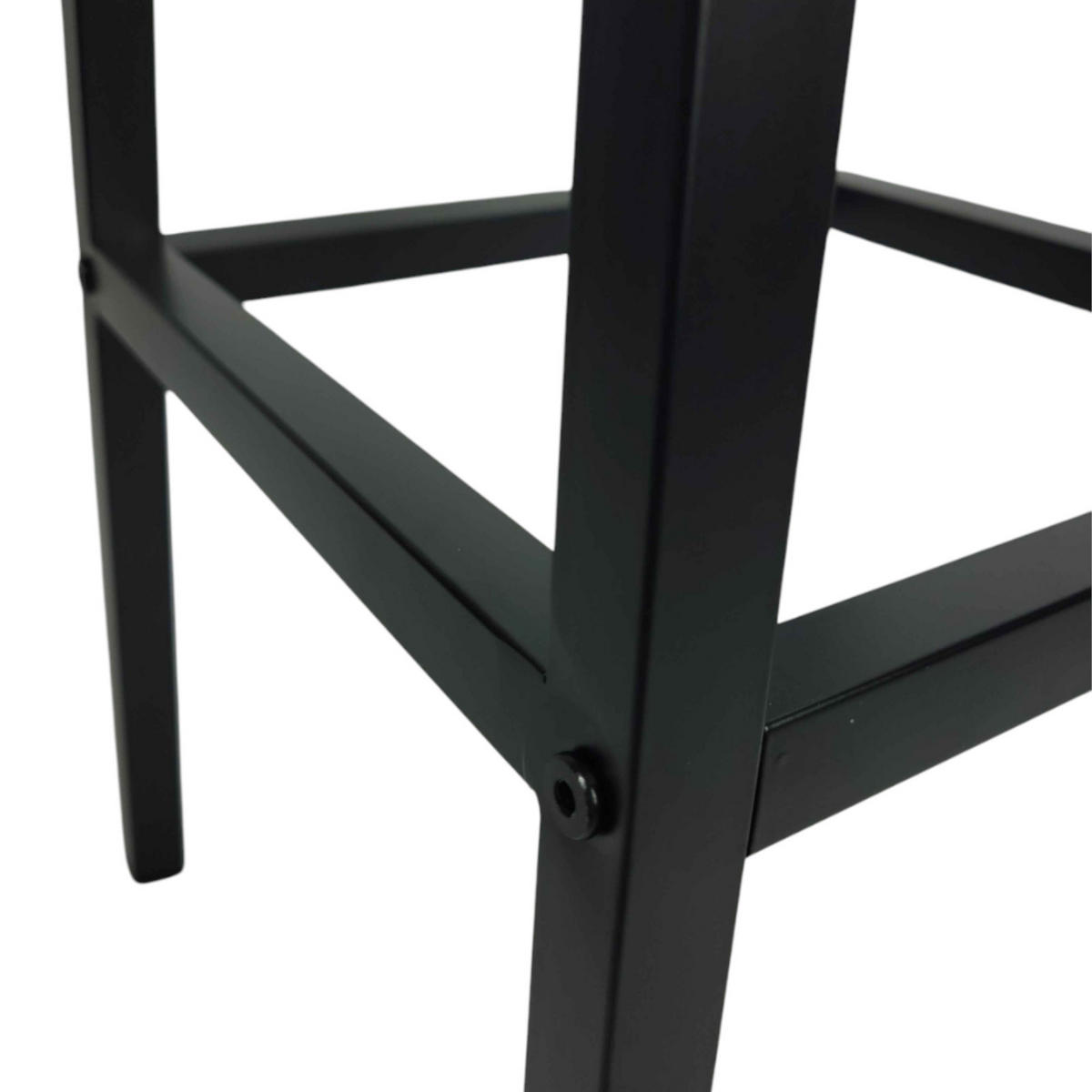 BARHOCKER Stahl Olchefarben Schwarz 32/32/65 cm - Hellbraun/Schwarz, Holzwerkstoff (32/65/32cm) - Begryf