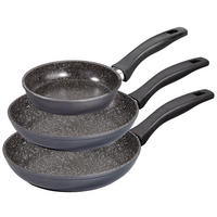 PFANNENSET 3 TEILIG - Schwarz, Metall - Stoneline
