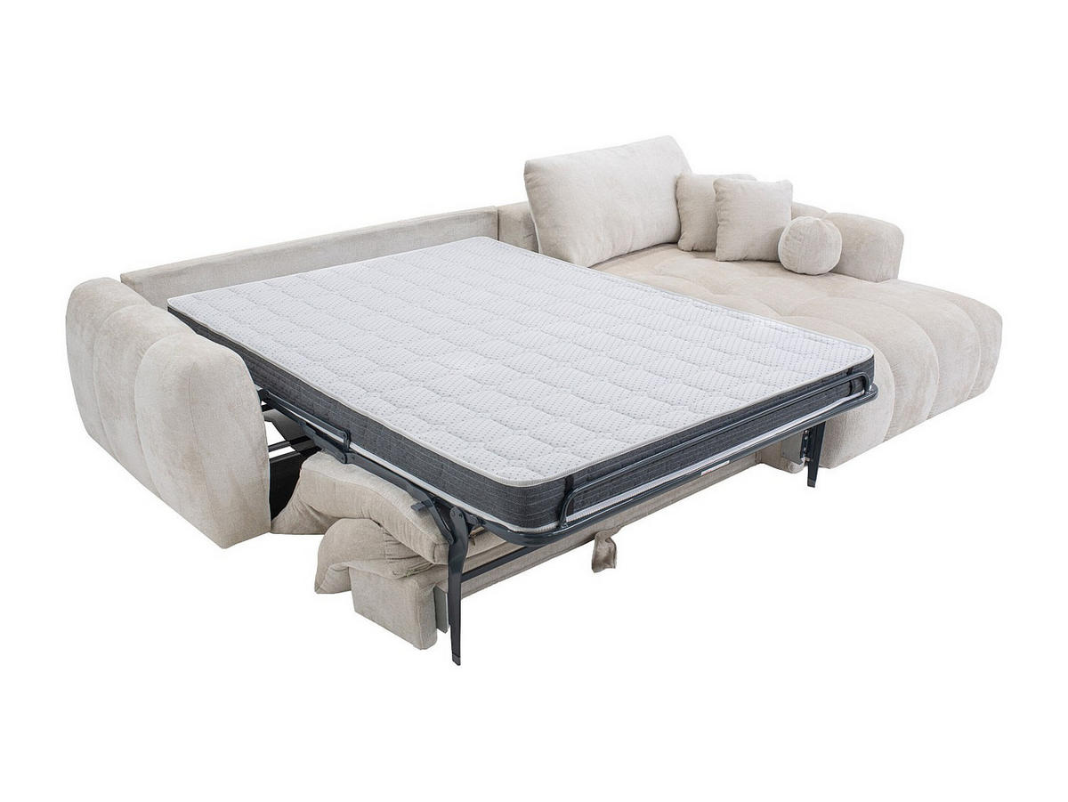 SCHLAFSOFA - 5 Personen - stoff - beige Brivano - Beige, Kunststoff/Textil (310/80/180cm) - Vente-Unique