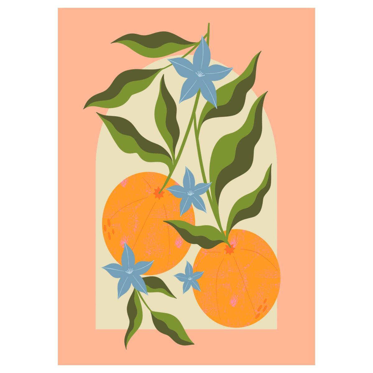 POSTER Melissa Donne - Orange Branch with Flowers - Multicolor, Papier (50/70/0.1cm) - Poster&Frame