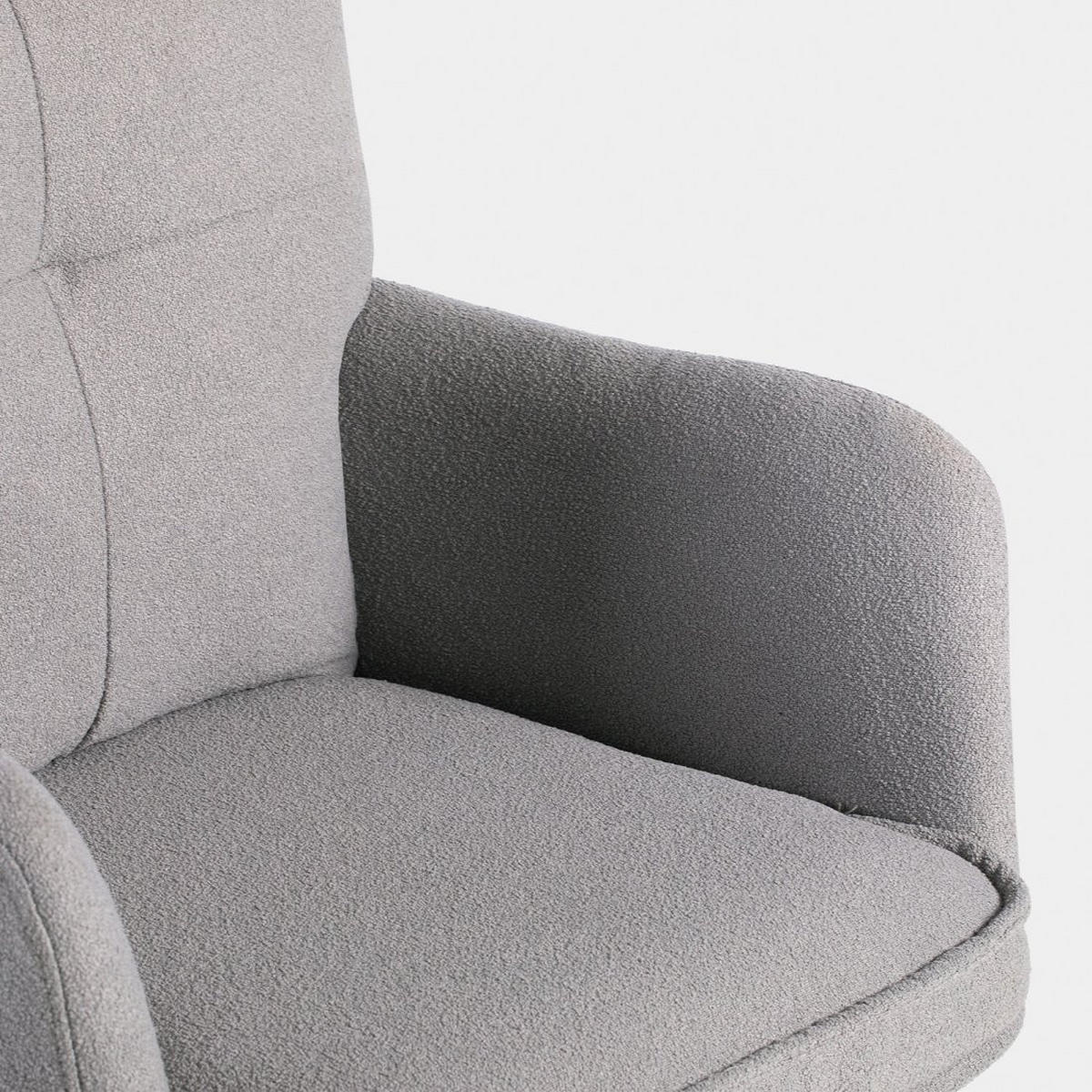 SCHREIBTISCHSTUHL Koen Grau 59 cm x 89-97 cm - Grau, Metall (59/89/63cm)