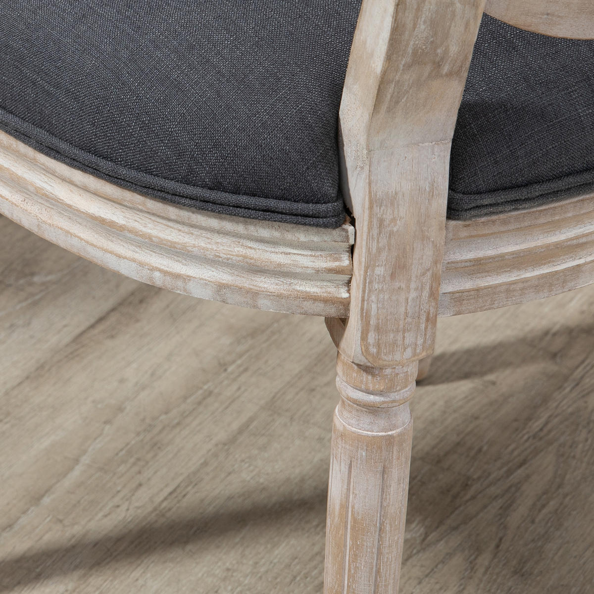 ESSZIMMERSTÜHLE 2er-Set DE-13204 Louis XVI Medaillon mit Korbgeflecht Grau - Grau, Holz (56/96/49cm) - ComfortXL