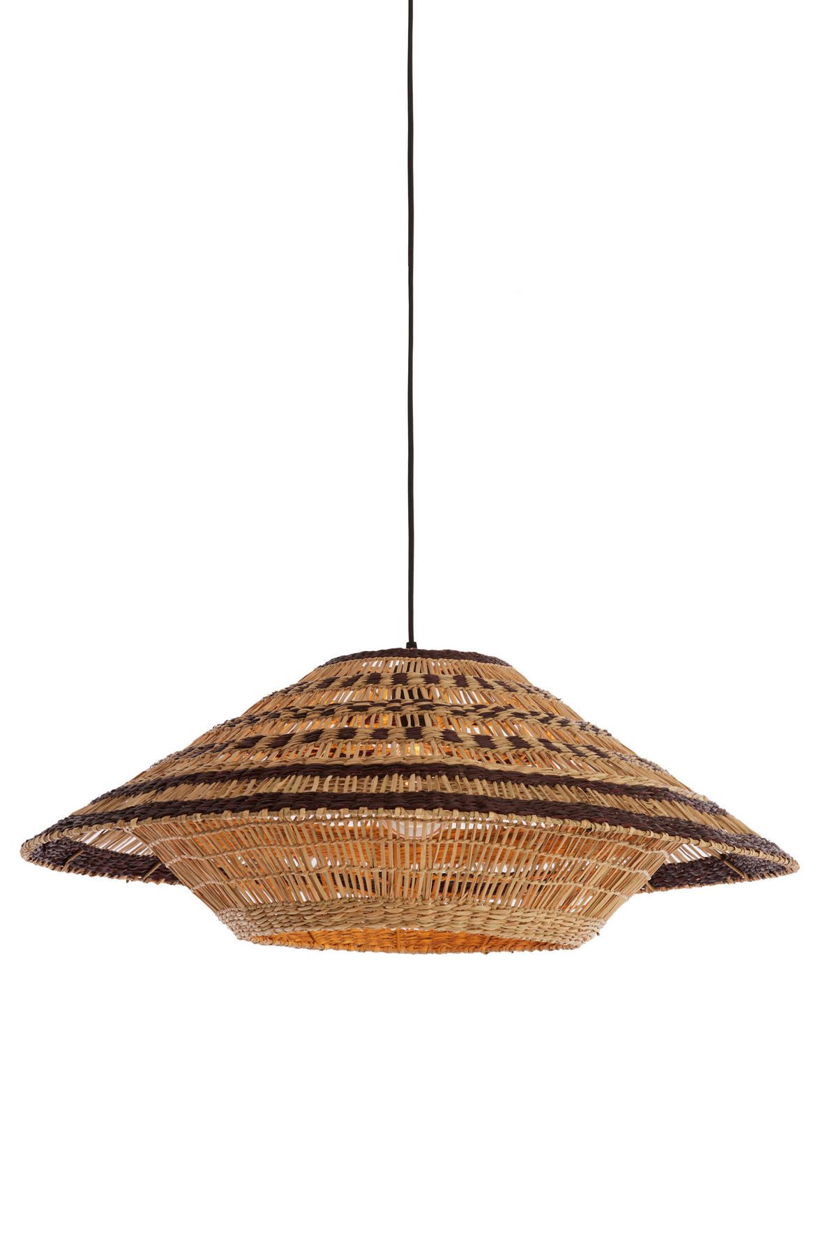 HÄNGELAMPE - Braun - 80/80/30 cm - Braun, Naturmaterialien (80/80/30cm) - Light & Living