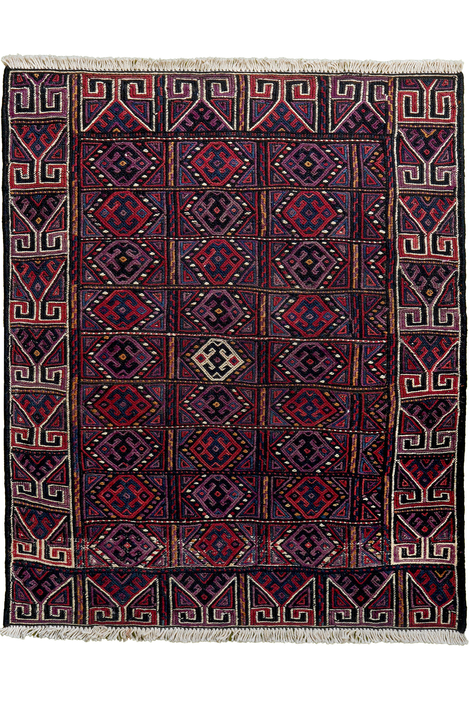 HANDWEBTEPPICH Sumak Shahsavan Mehrfarbig 93/75 cm Schurwolle - Multicolor, Textil (75/93cm) - Looma