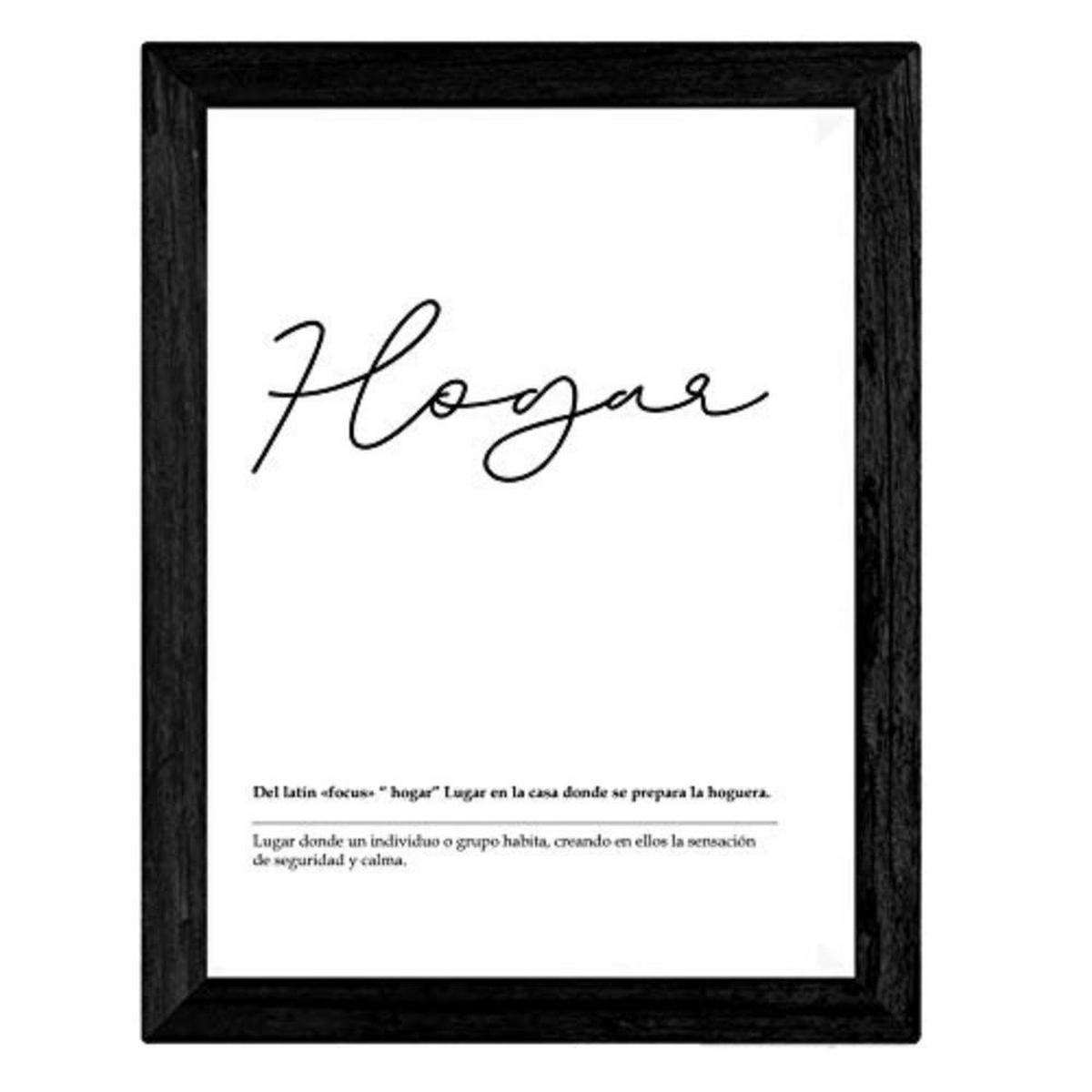 POSTER Set mit 4 schwarzweiß Definitionen von mein Haus A4 Rahmenlos - Klar, Papier (29.7/3cm) - Nacnic