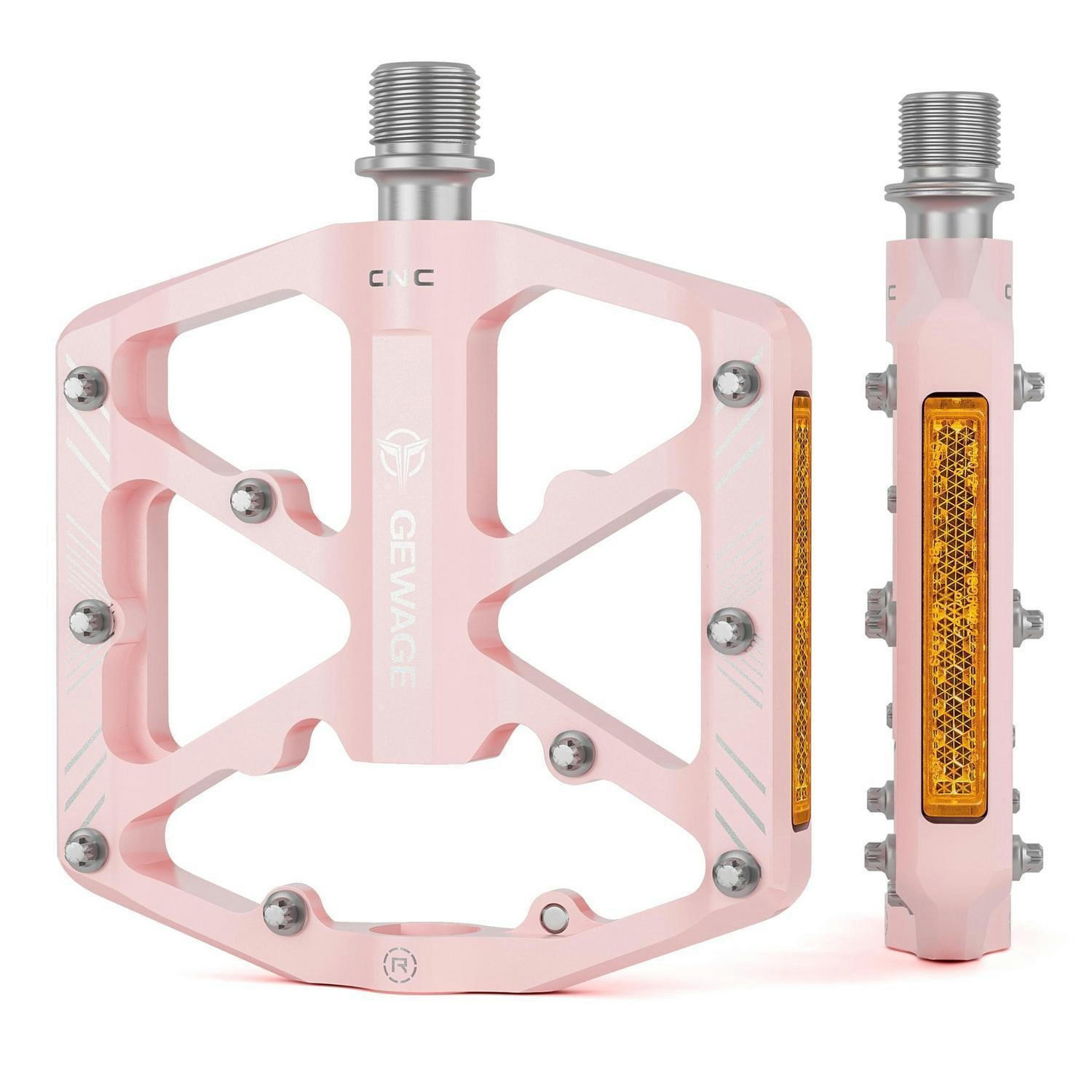 FAHRRADPEDALE mit Reflektoren Rosa - Rosa, Metall (11.8/1.5/10.1cm)