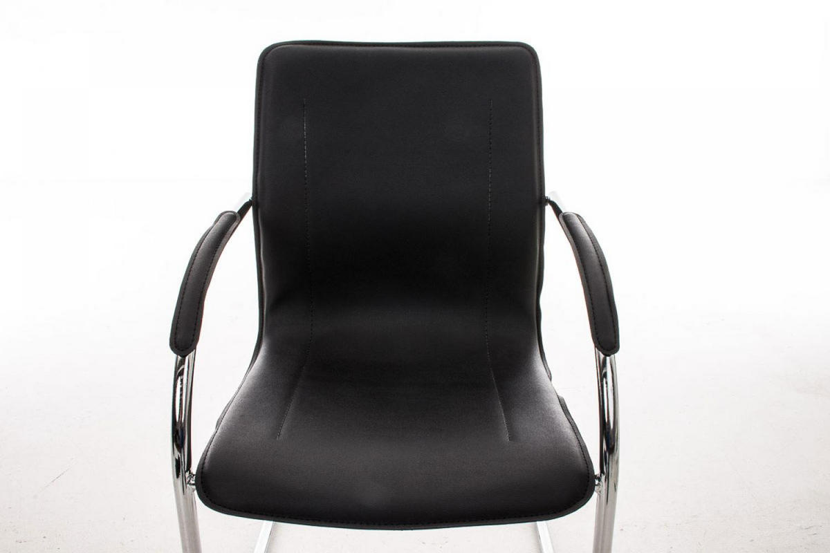 SCHWINGSTUHL Lederlook schwarz - Chromfarben/Schwarz, Textil/Metall (56/94/52cm) - CLP