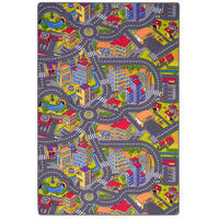 KINDER SPIEL STRASSENTEPPICH - Rotbraun, Textil (133/133cm) - Snapstyle