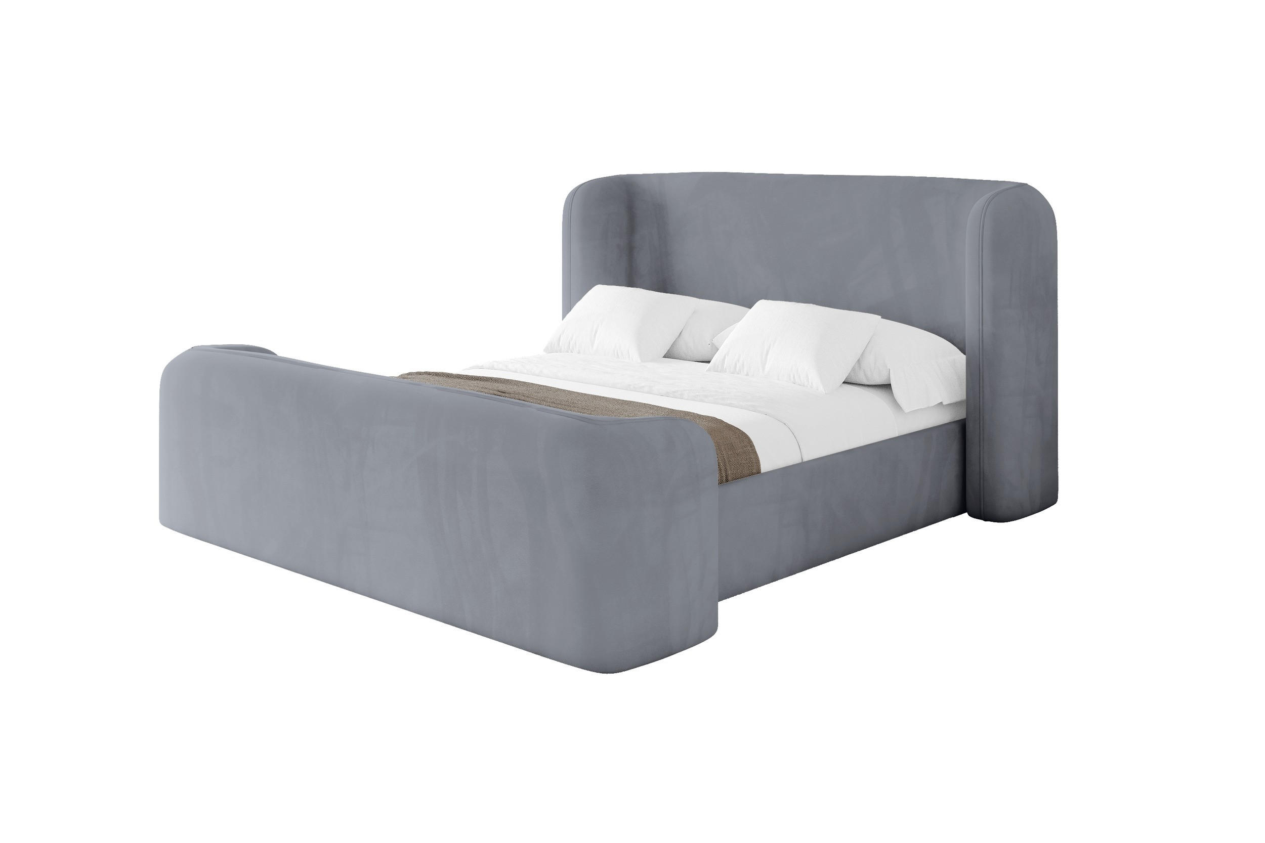 Altdecor Polsterbett Grau 180x200 cm