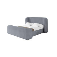 POLSTERBETT mit Bettkasten, Fußteil und Lattenrost, Boxbett ohne Matratze - ESTI-Z 160x200 Grau - Grau, Holzwerkstoff/Textil (160/200cm) - ALTDECOR