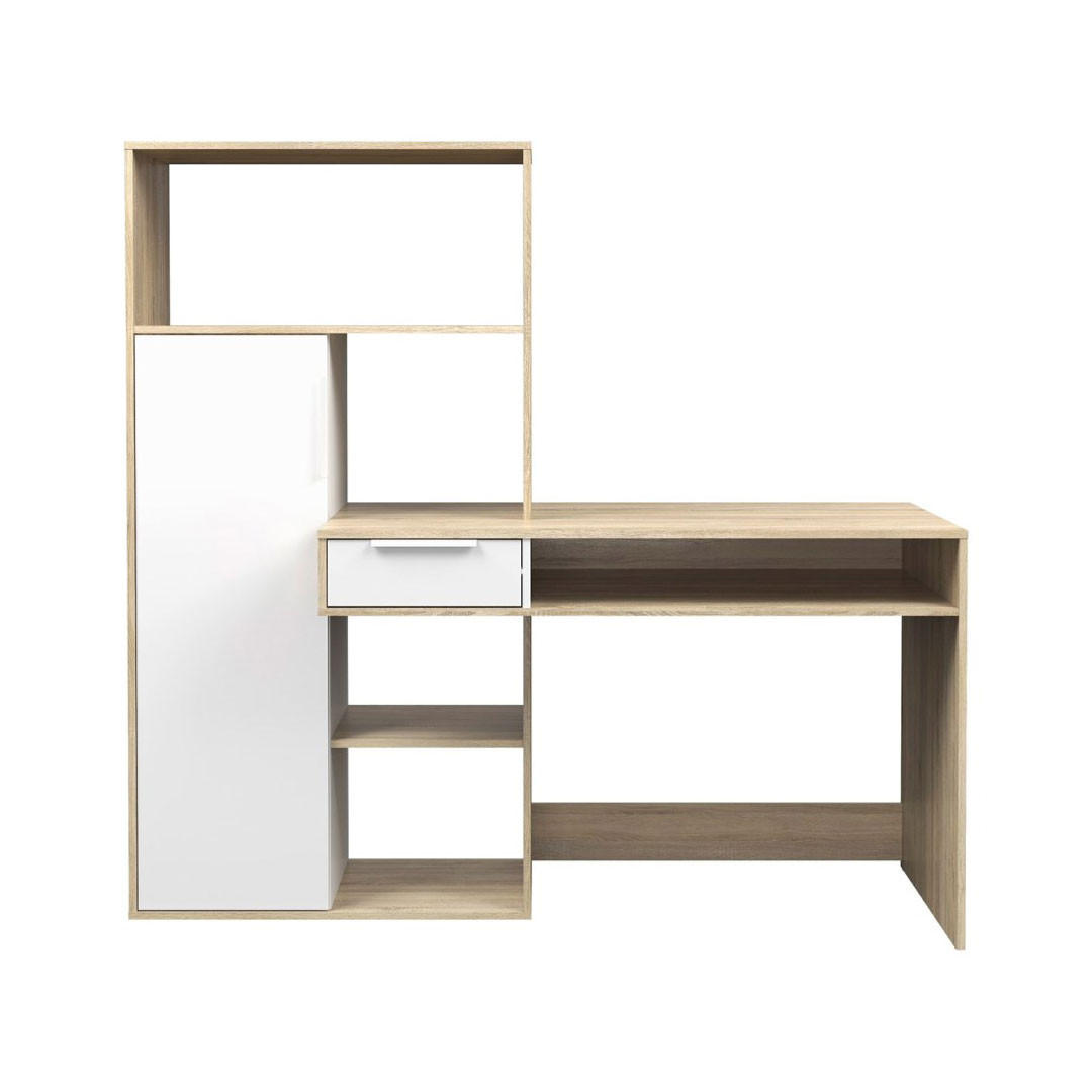 SCHREIBTISCH Fula Eichefarben 163/60/155 cm - Eichefarben, Holzwerkstoff (60/163/155cm) - ebuy24