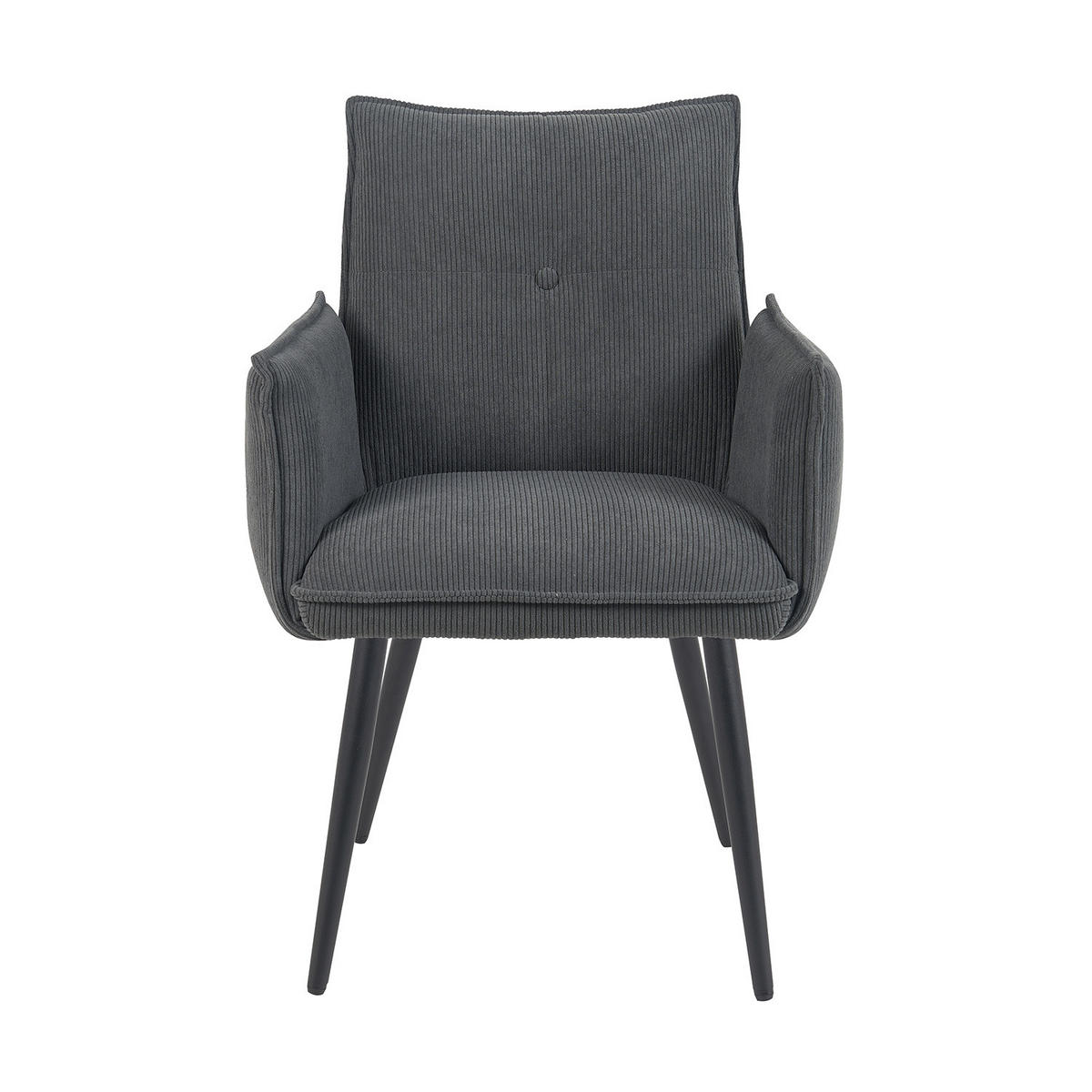 ESSZIMMERSTUHL Mika-Ayla - Anthrazit/Schwarz, Textil/Metall (60/88/63cm) - DUBI Möbel